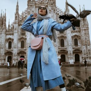 Double-Faced Wool Wrap Coat