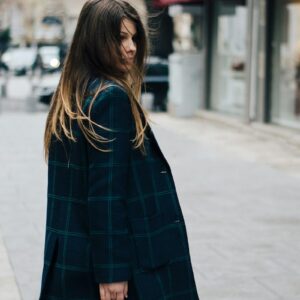 Tailored Herringbone Blazer